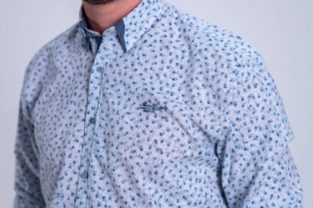 Košile Monte Carlo letní bílá vzor jemná kytička - Obrázek 2