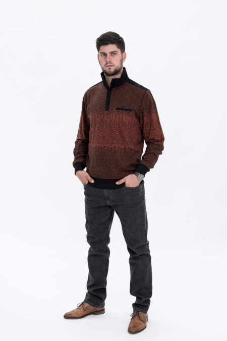 Pánská volnočasová mikina Monte Carlo s úpletovým stojáčkem a zipem - Obrázek 4