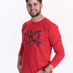 Pánské tričko IK5 s dlouhým rukávem, vzorem a modalem