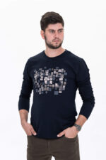 Pánské tričko IK5 s dlouhým rukávem, vzorem a modalem - Obrázek 3